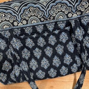 Vintage Vera Bradley Navy and Light Blue Quilted Bag